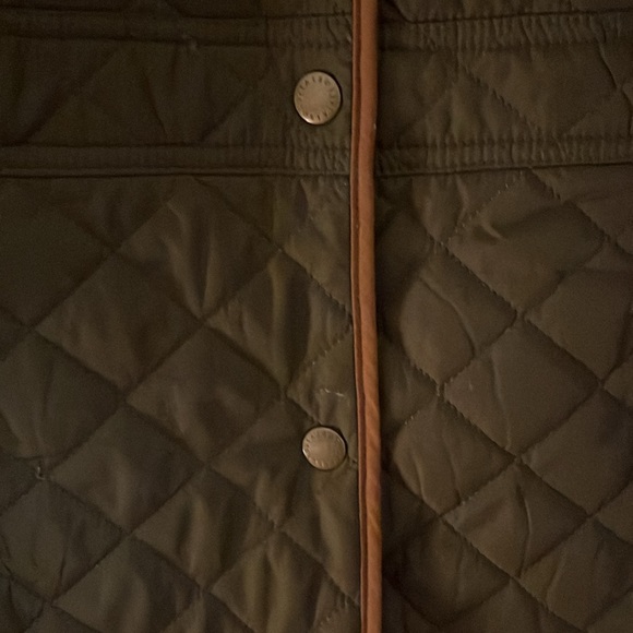 Talbots diamond quilted jacket olive green - Picture 3 of 8